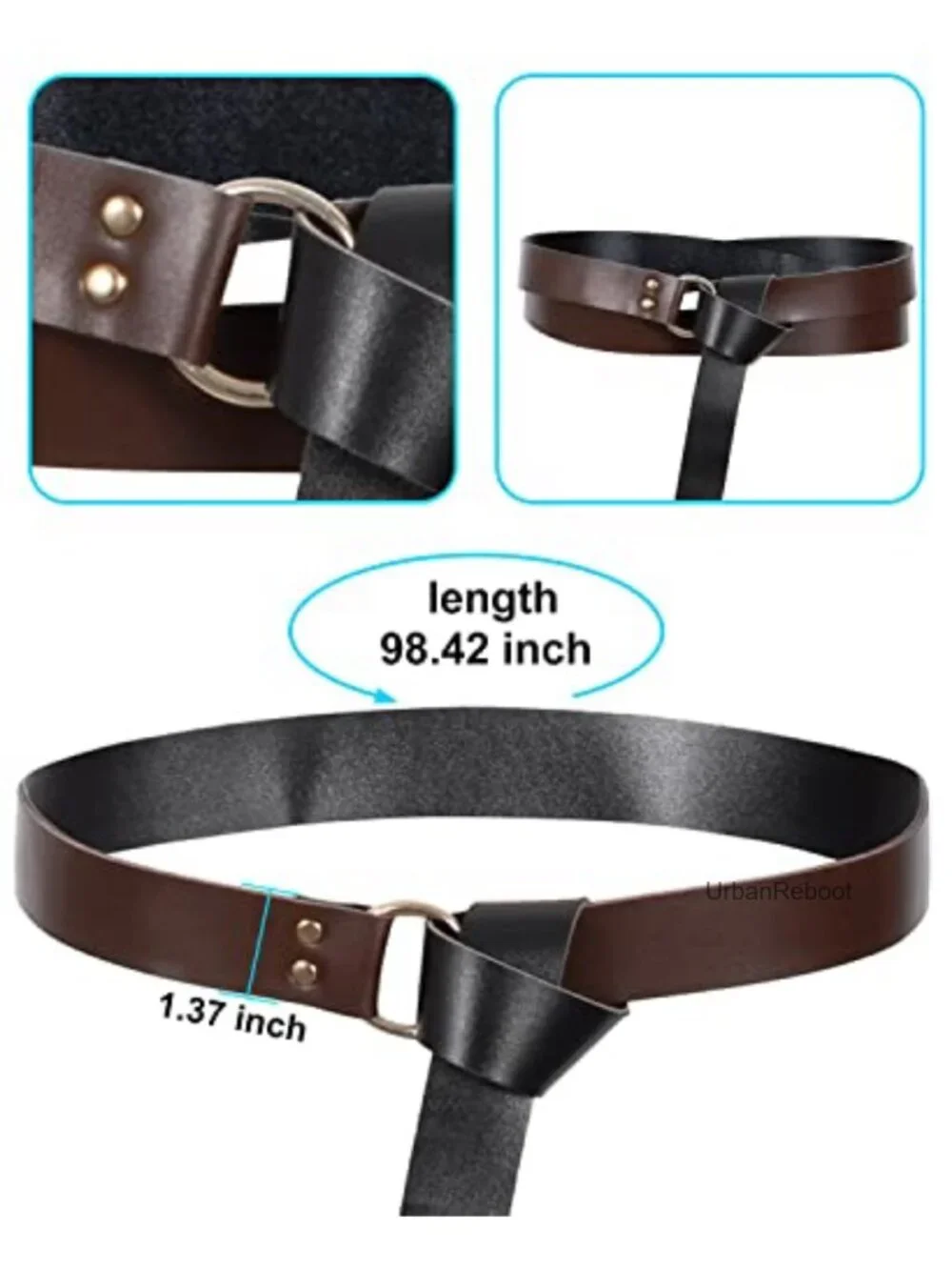 Medieval Knight Leather Belt Shawl Men Renaissance Half Shoulder Cape Scarf